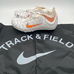 Nike White & Orange Track Spikes NWT